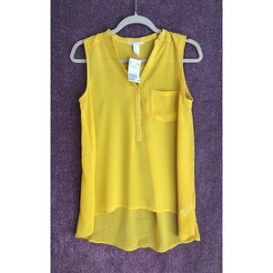 H&M Sheer Top medium Yellow